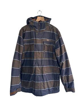 Burton X Mountain Dew Dryride Chittagong Men's Sz L Brown Blue Snowboard Jacket